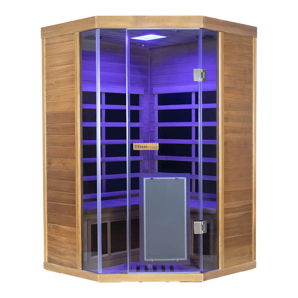 The Haven corner infrared sauna, Canadian Red Cedar