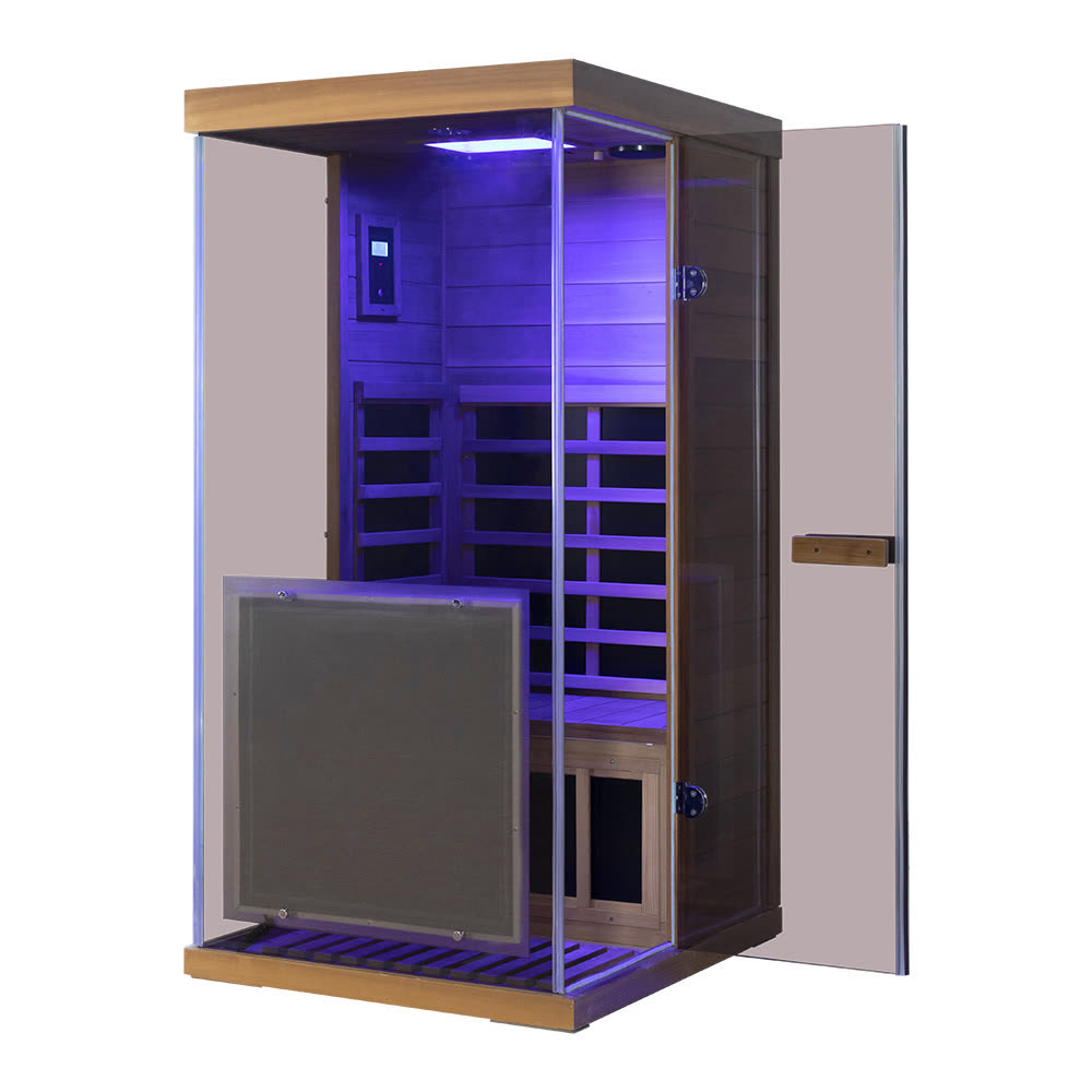The Nook mini infrared sauna, Canadian Red Cedar